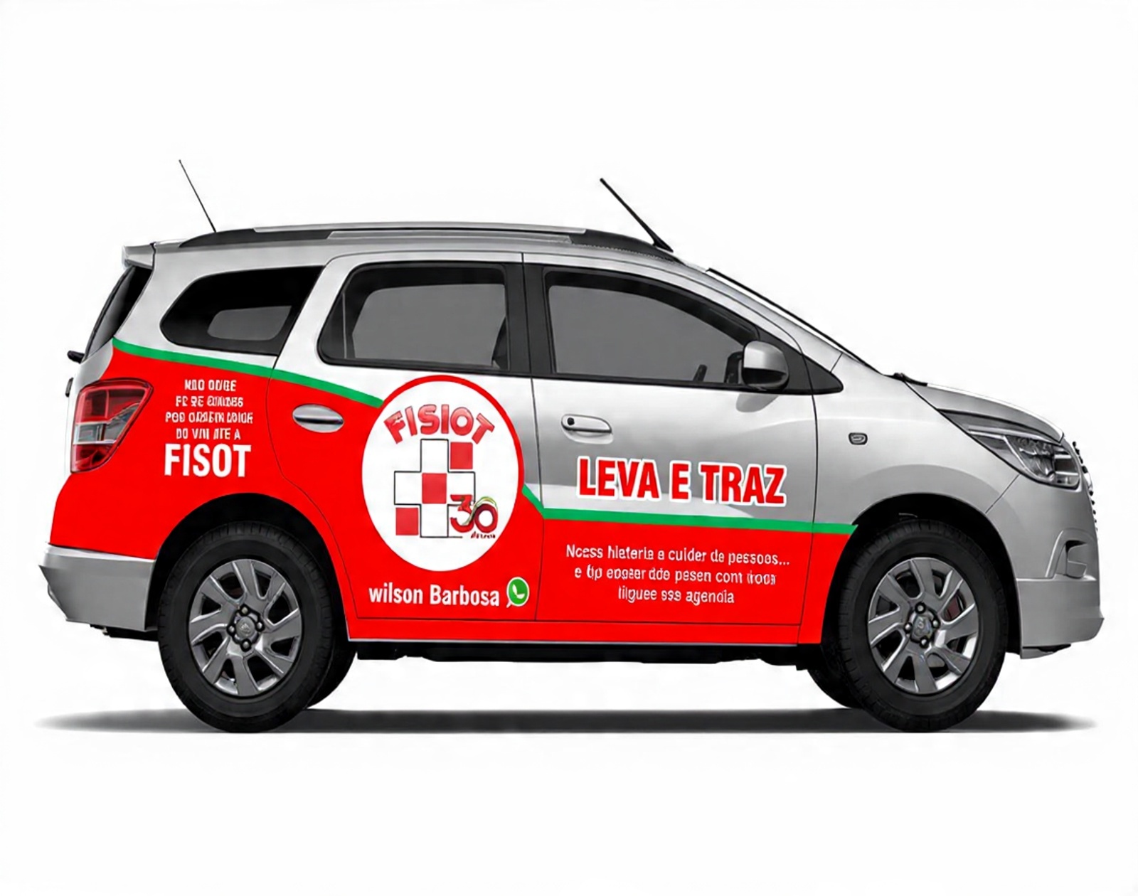 Carro do serviço Leva e Traz do IREFIS — transporte assistido para pacientes em Lagoa Santa/MG